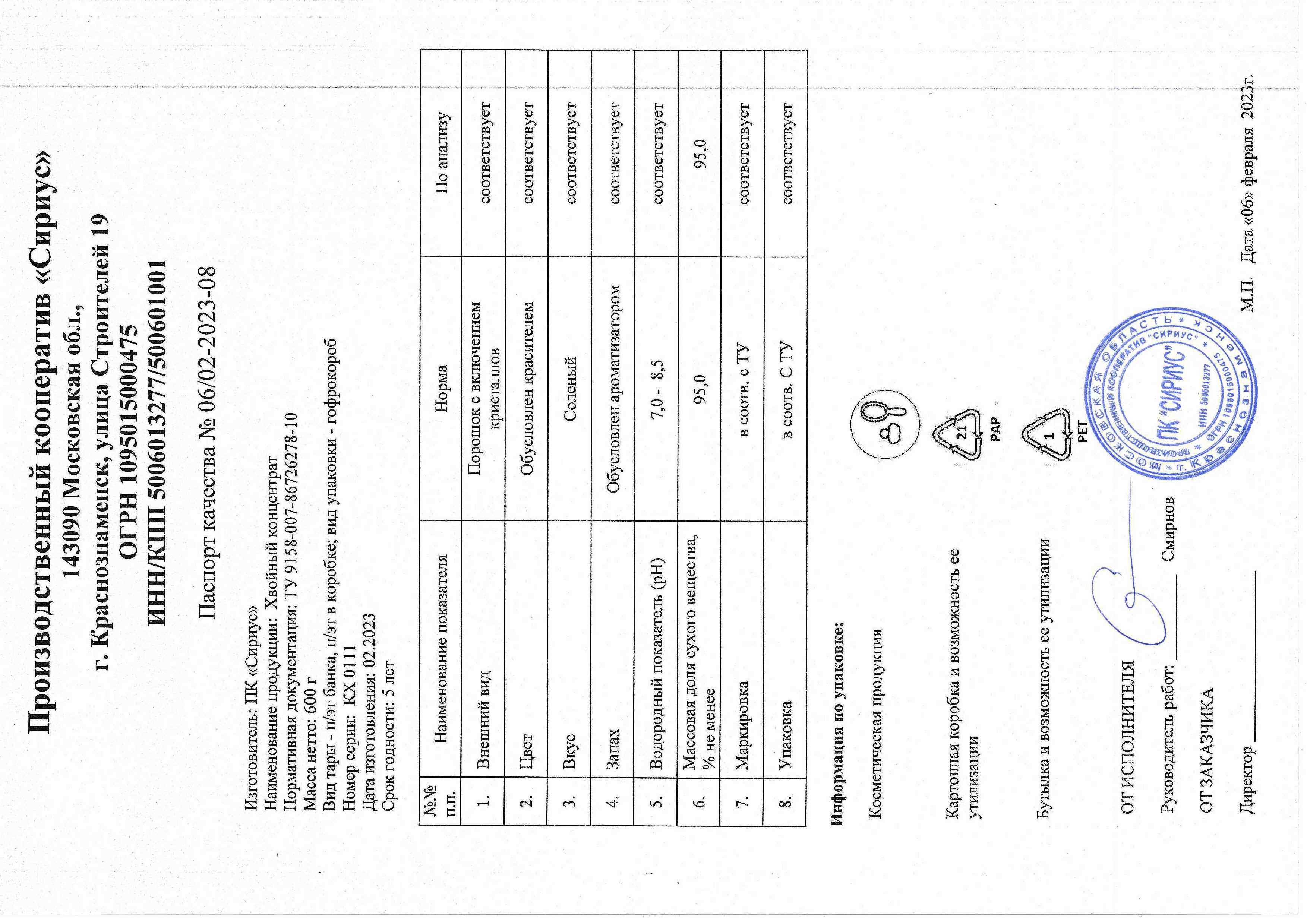 Паспорт №022023